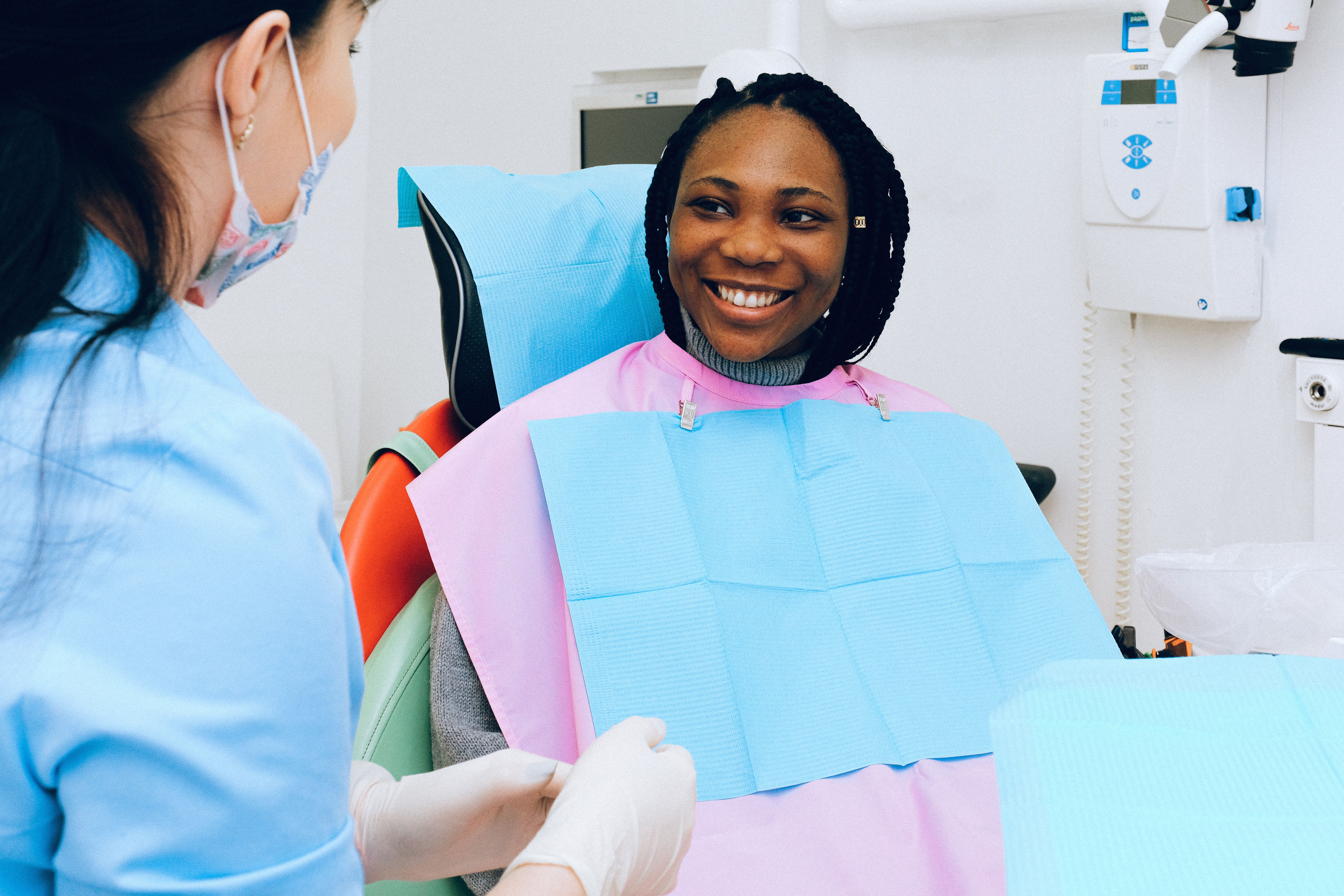 Woman smiling with beautiful teeth.